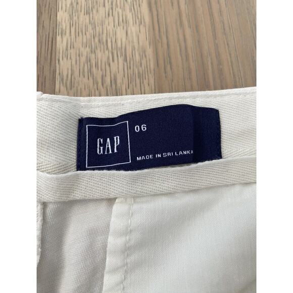 Gap Womens Snow Cap White Cotton Cuffed Navy Striped Shorts Size 6 - Picture 5 of 8